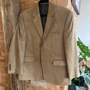 Lauren RALPH‎ LAUREN TAN chamois faux suede  MEN’S BLAZER 42S CLASSIC